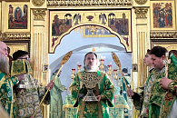 В день памяти преподобного Ефрема Новоторжского митрополит Тверской Амвросий совершил Литургию в Новоторжском Борисоглебском монастыре 