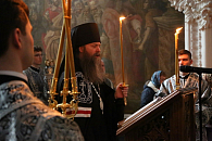 В четверг первой седмицы Великого поста епископ Павлово-Посадский Силуан совершил великое повечерие с чтением Великого канона прп. Андрея Критского в Ново-Иерусалимском монастыре