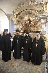 Визит архиереев Албанской Православной Церкви, 2017 год. В составе делегации – митрополит Иоанн (Пелуши), с марта 2025 года – Блаженнейший Архиепископ Тиранский и всей Албании