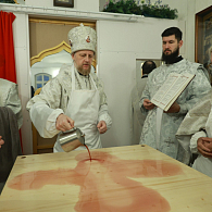 Епископ Переславский и Угличский Феоктист совершил чин великого освящения придела преподобного Серафима Саровского надвратного храма Никольского женского монастыря в Переславле-Залесском