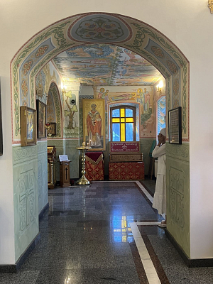 Частица мощей главы святого священномученика Климента, епископа Римского в Инкерманском Свято-Климентовском мужском монастыре