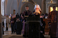 Во вторник первой седмицы Великого поста митрополит Каширский Феогност совершил чтение канона прп. Андрея Критского в Новодевичьем ставропигиальном монастыре