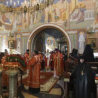 В четверг Светлой седмицы председатель Синодального отдела по монастырям и монашеству совершил Литургию в Стефано-Махрищском ставропигиальном монастыре