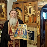 В Даниловом монастыре Москвы освятили иконы, изображенные на бронежилетах воинов-участников специальной военной операции