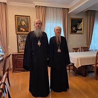 Состоялась встреча наместника Оптиной пустыни епископа Можайского Иосифа с митрополитом Новокаховским и Геническим Филаретом
