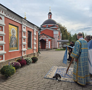 Мозаичную икону святителя Николая Чудотворца освятили в Борисоглебском Аносином монастыре