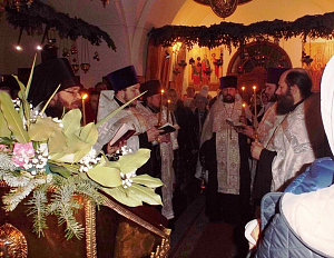 В краснодарском женском монастыре в честь Иконы Божией Матери «Всецарица» отметили праздник Рождества Христова