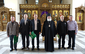 Епископ Панкратий на подворье Валаамского монастыря  в Санкт-Петербурге вручил награды  участникам спасательной  операции 