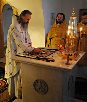 Архиепископ Феогност совершил Литургию в Донском монастыре