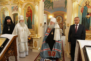 Митрополит Крутицкий и Коломенский Ювеналий совершил Великое освящение храма в Николо-Пешношском монастыре