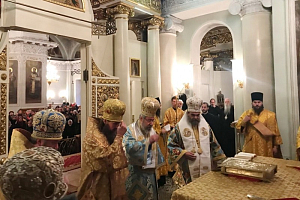 Блаженнейший Архиепископ Новой Юстинианы и всего Кипра Хризостом II совершил Литургию в Даниловом монастыре 