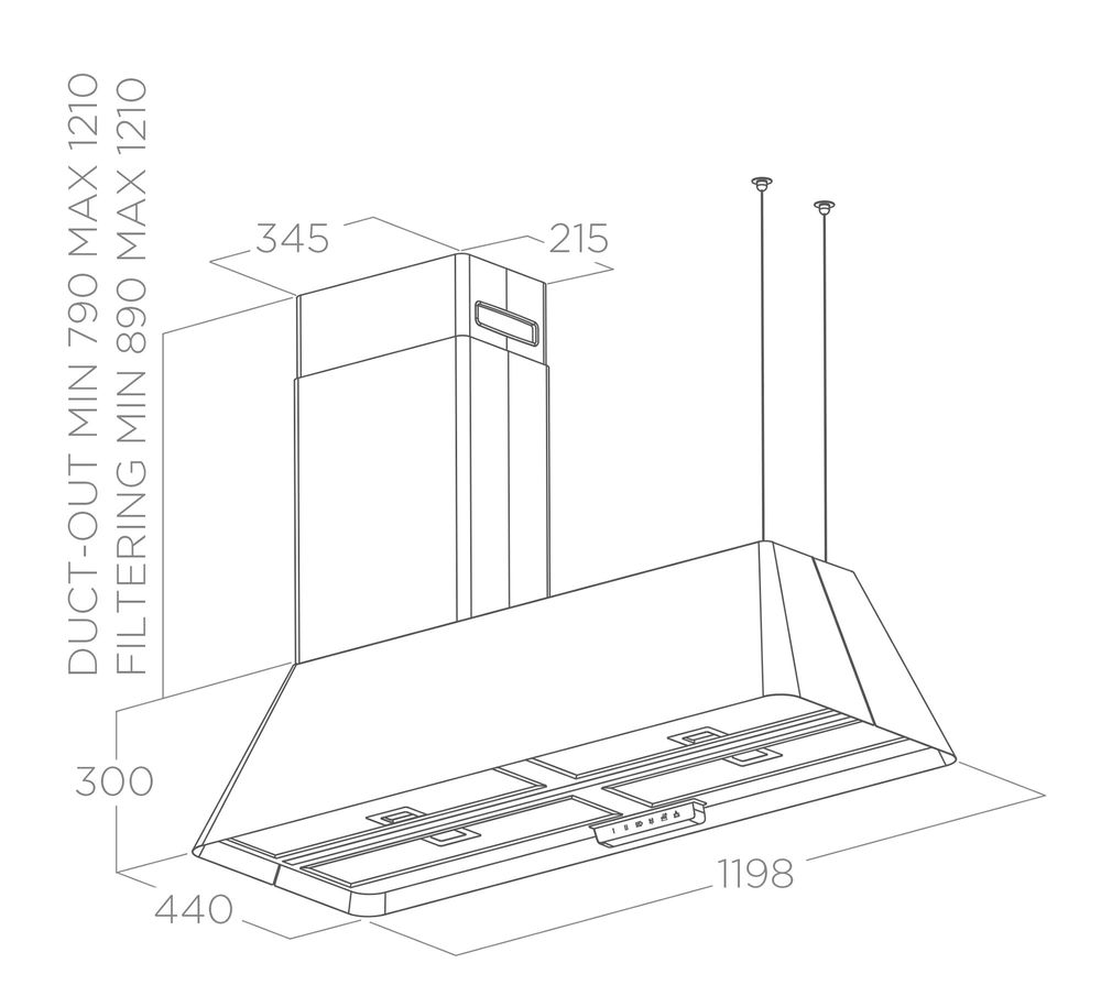 ELICA IKONA MAXXI PURE BL MAT/F/120
