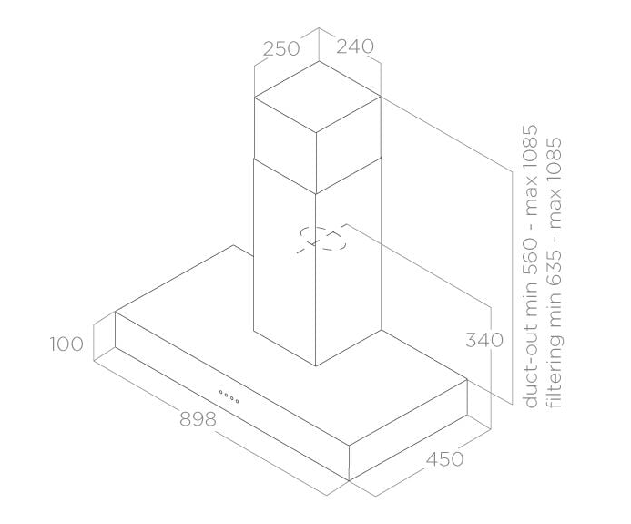 ELICA SPOT URBAN CAST IRON/A/90