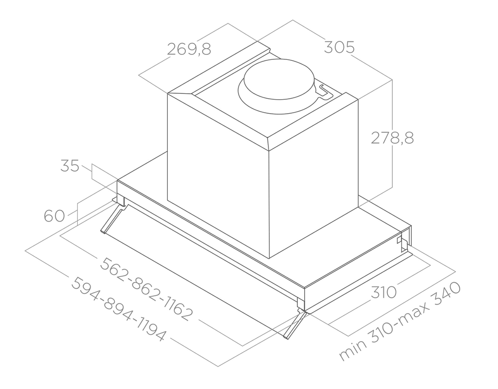 ELICA BOXIN LX/BL MAT/A/120