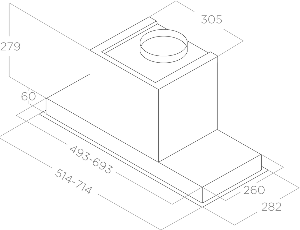 ELICA HIDDEN 2.0 BL MAT/A/52