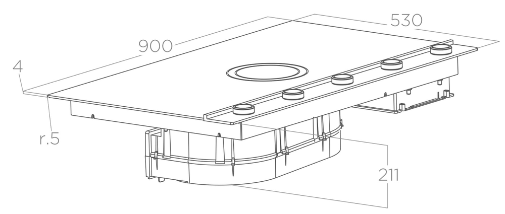 ELICA NIKOLATESLA UNPLUGGED EVO BL/A/90