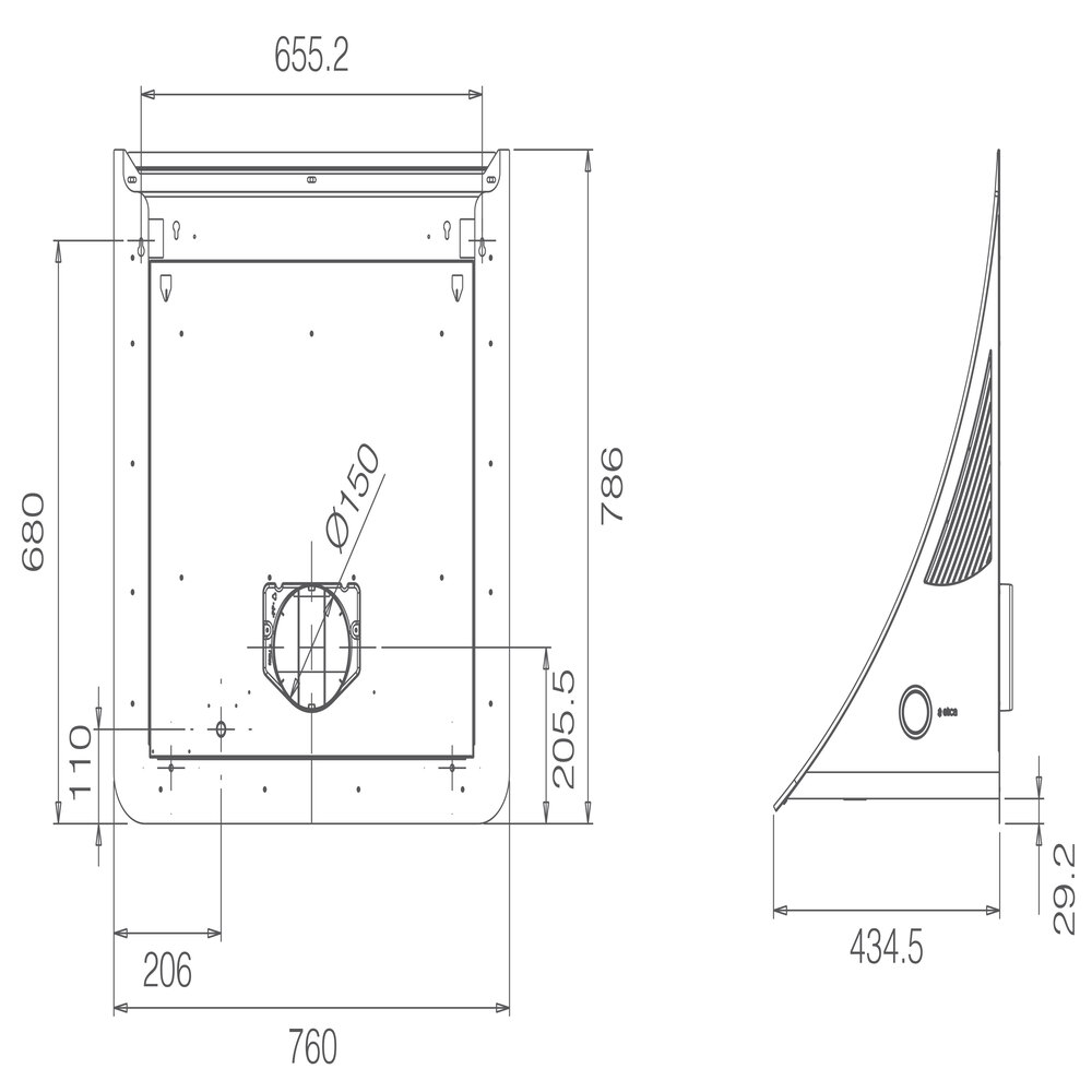 ELICA NUAGE PAINTABLE/F/75