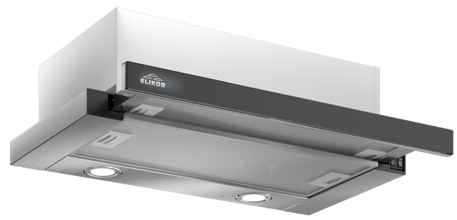 Elikor Интегра GLASS 60Н-400-В2Д нерж/стекло черное R