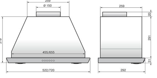 Elikor Блок врезной 52Н-1000-Э4Д нерж
