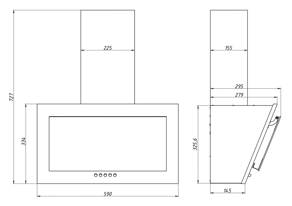 Elikor Коралл 60П-430-К3Д черный/черн.стекло