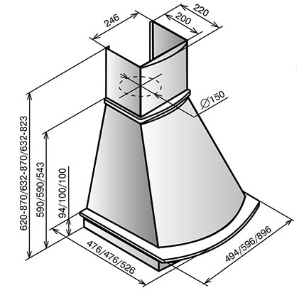 Elikor Ротонда 60П-650-П3Л бежевый/дуб неокр