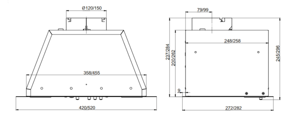 Elikor Врезной блок BOX 42П-450 черный