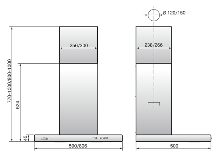 Elikor Квадра 60П-430-К3Д антрацит
