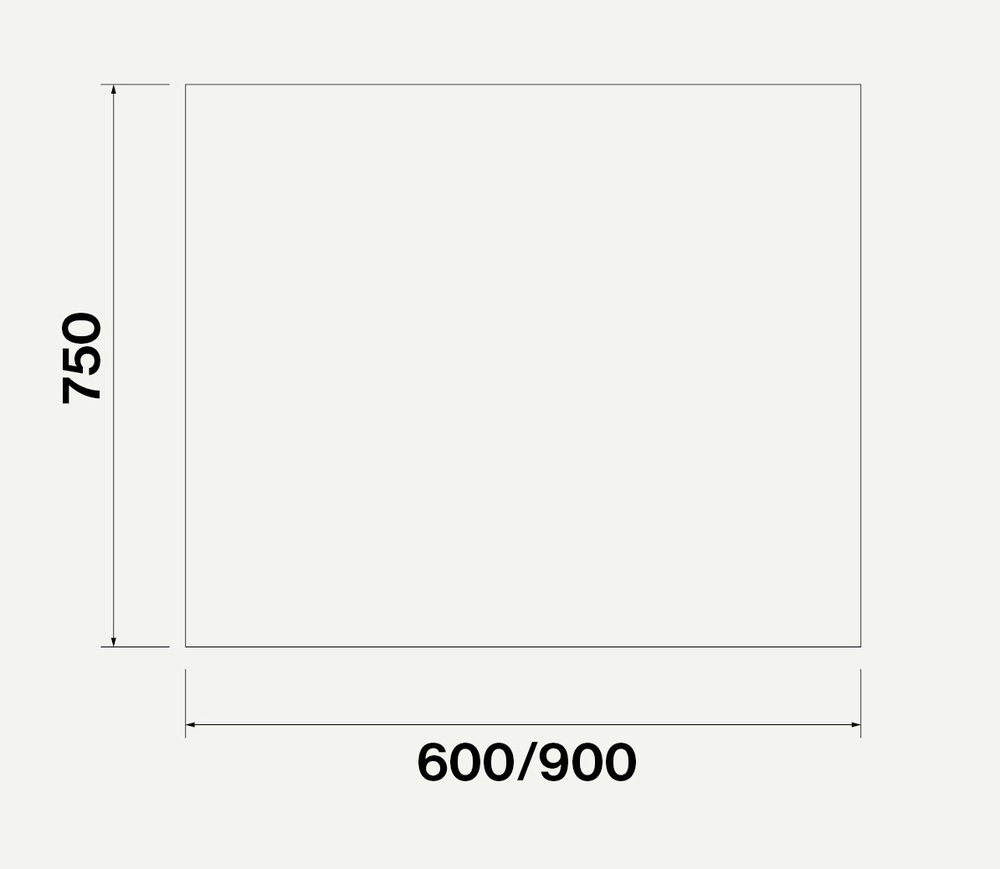 Falmec стекло к вытяжке LAGUNA островной, 90 см, черное