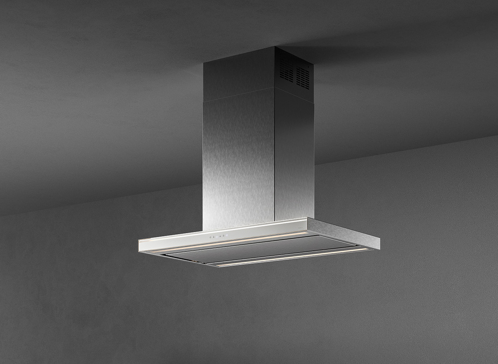 Falmec LUMINA NRS ISOLA GLASS STEEL 90