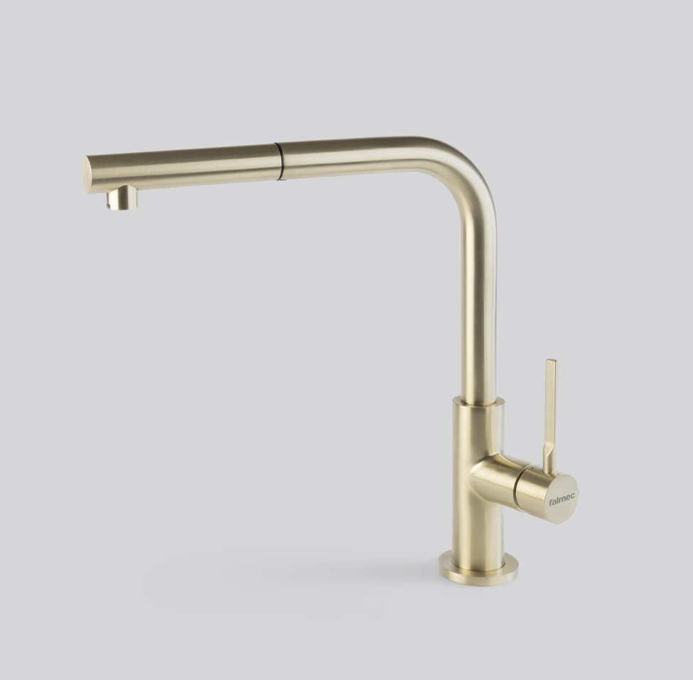 Falmec TREVI CORNER PVD BRUSHED PALE GOLD, смеситель, золото