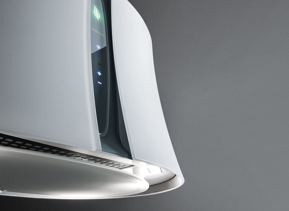 Falmec ZEPHIRO E.ION IS GLASS WHITE