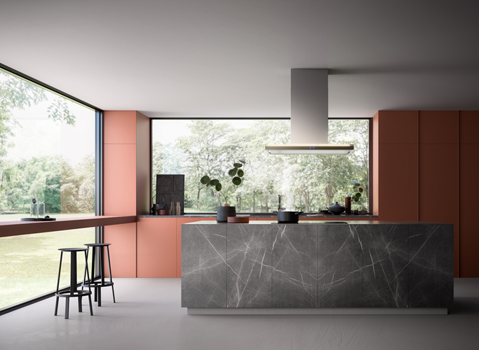 Falmec LUMINA NRS ISOLA GLASS STEEL 90