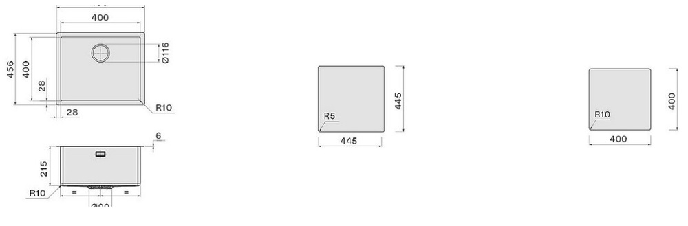 Falmec ISEO 40 CM WHITE, мойка, керамика, белый