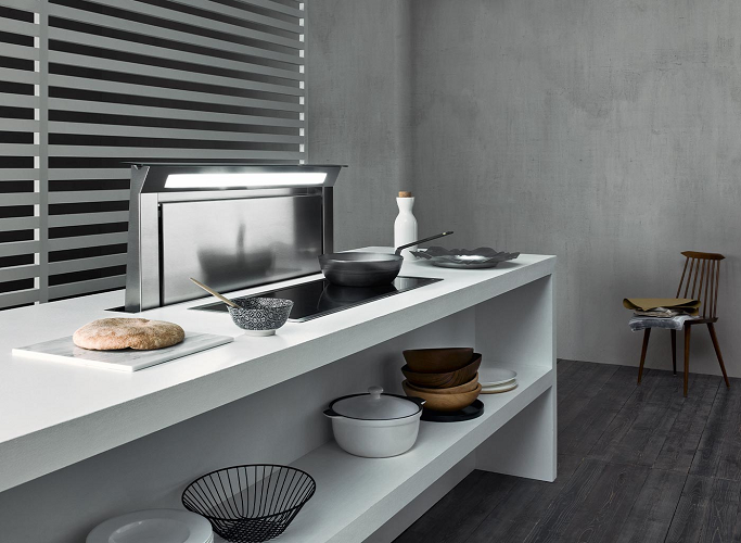 Falmec DOWNDRAFT GLASS STEEL 90