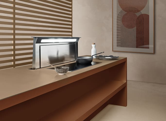 Falmec DOWNDRAFT GLASS STEEL 90