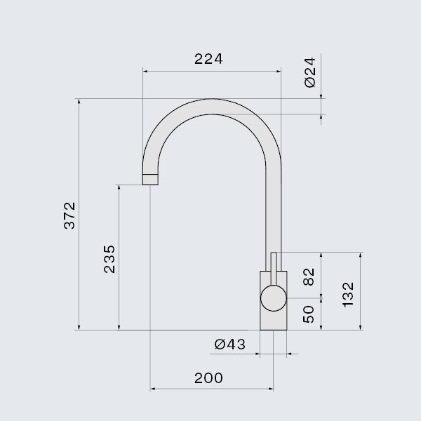 Falmec ISEO ROUND WH, смеситель, белый