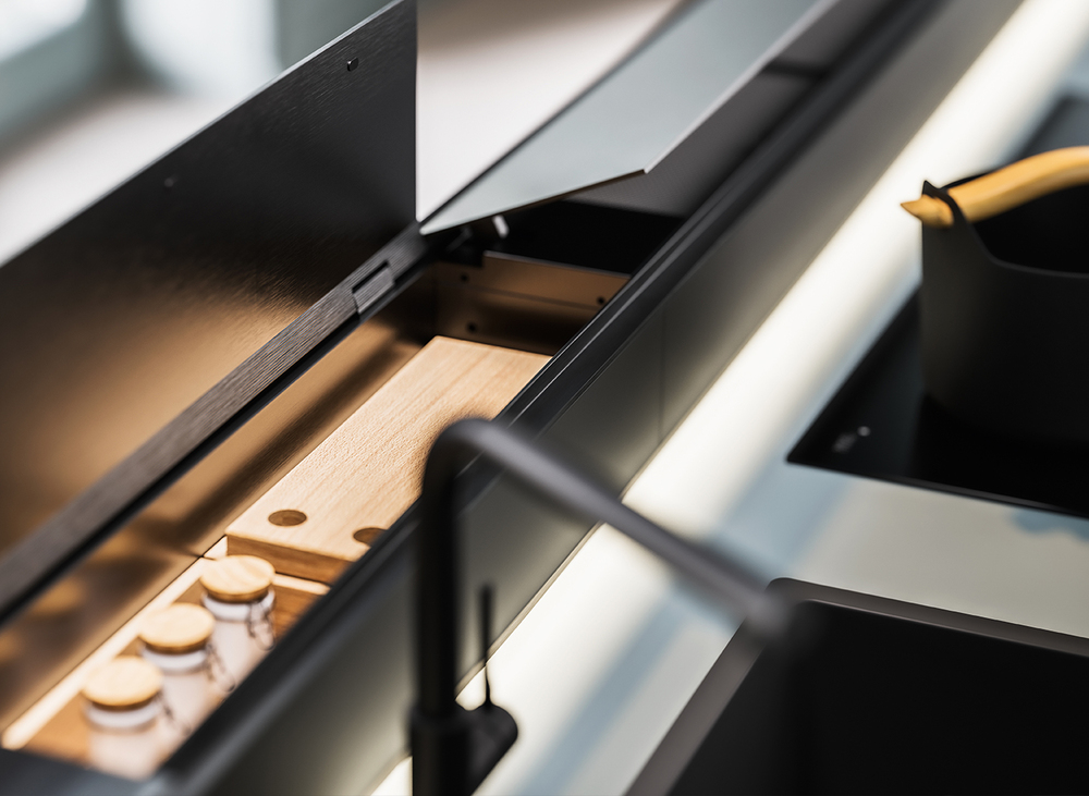 Falmec система хранения MONOLITH 90 VETRO NERO