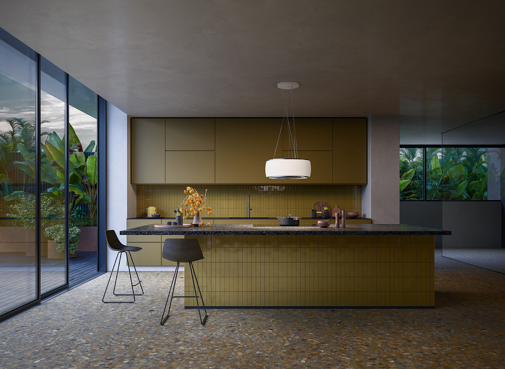 Falmec SOFFIO IS 58 White Satin Glass