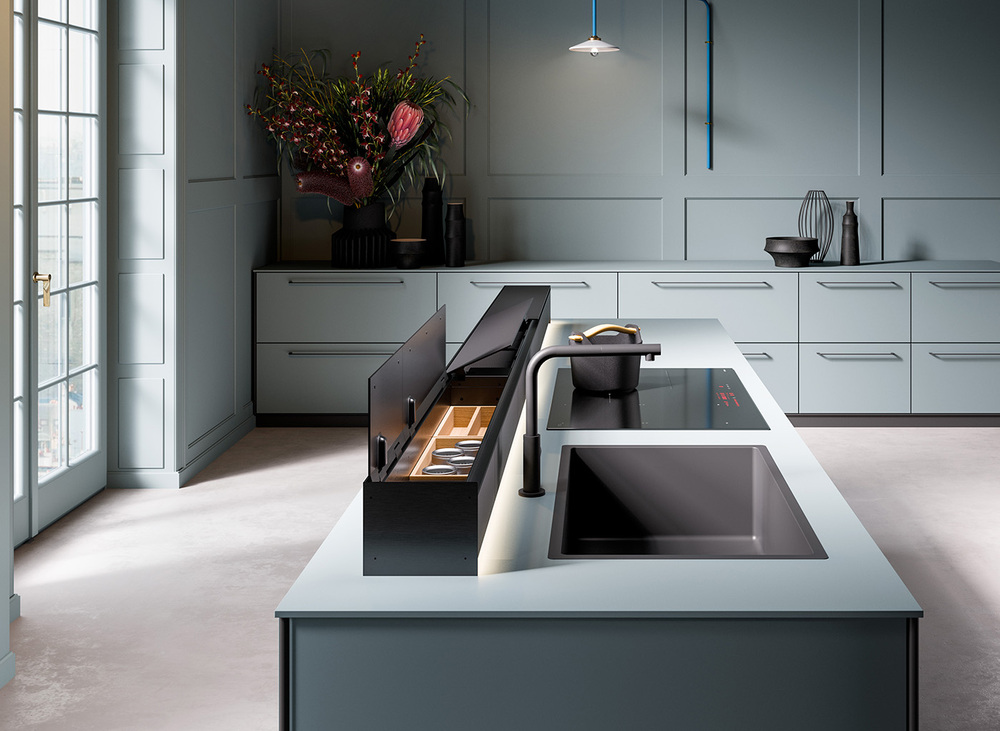 Falmec система хранения MONOLITH 90 VETRO NERO