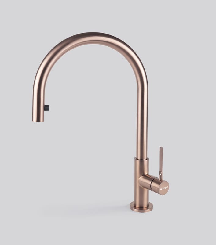 Falmec TREVI ROUND PVD BRUSHED COPPER BRONZE, смеситель, медь