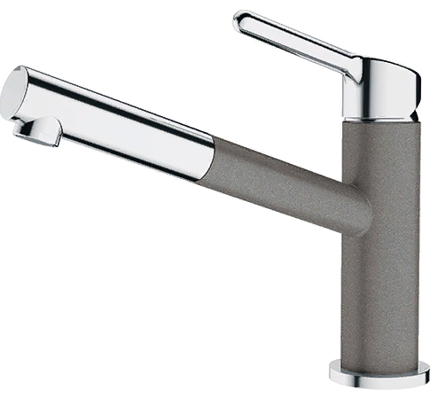 Franke Orbit, смеситель, гранит, хром/серый камень
