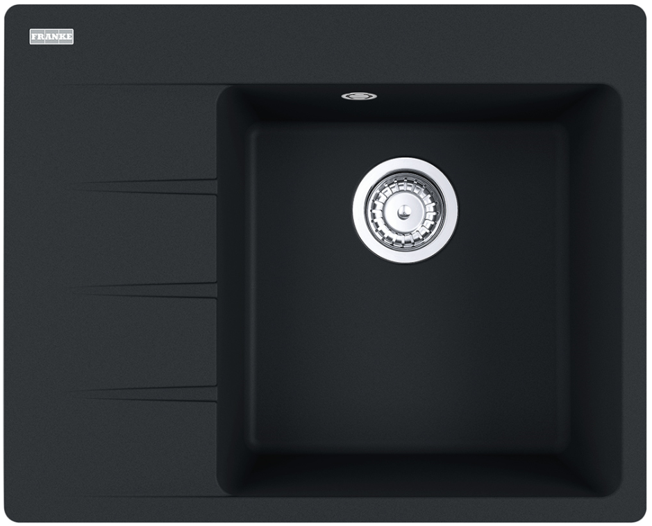 Franke CNG 611/211-62 TL, мойка, гранит, черный матовый, чаша справа