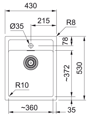 Franke SID 610-40, мойка, гранит, оникс
