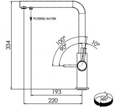 Franke Neptune Clear Water, смеситель, гранит, хром/бежевый