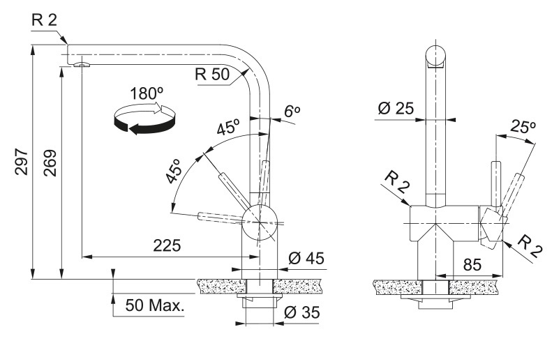 Franke Atlas Neo сталь PVD, смеситель, золото