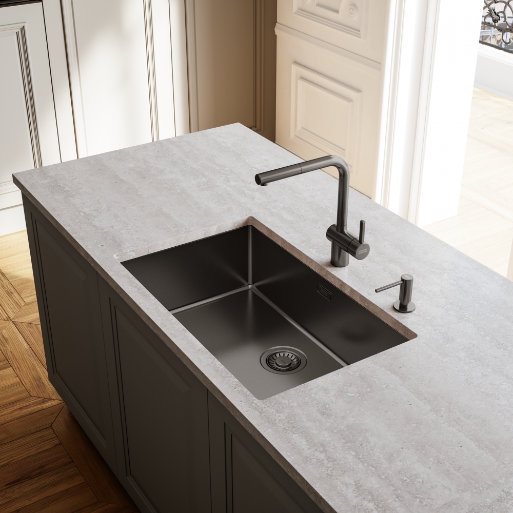 Franke Atlas Neo сталь PVD, смеситель, антрацит