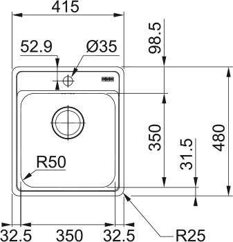 Franke BCX 610-42 TL, мойка, нержавеющая сталь