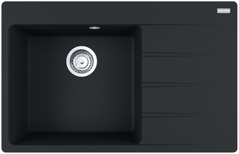Franke CNG 611/211-78 TL, мойка, гранит, черный матовый, чаша слева