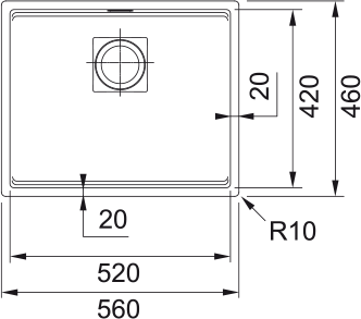 Franke KNG 110-52, мойка, гранит, черный матовый