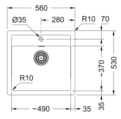 Franke SID 610, мойка, гранит, белый